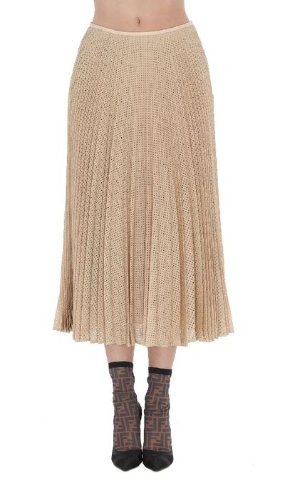 fendi drill skirt|fendi pleated skirt.